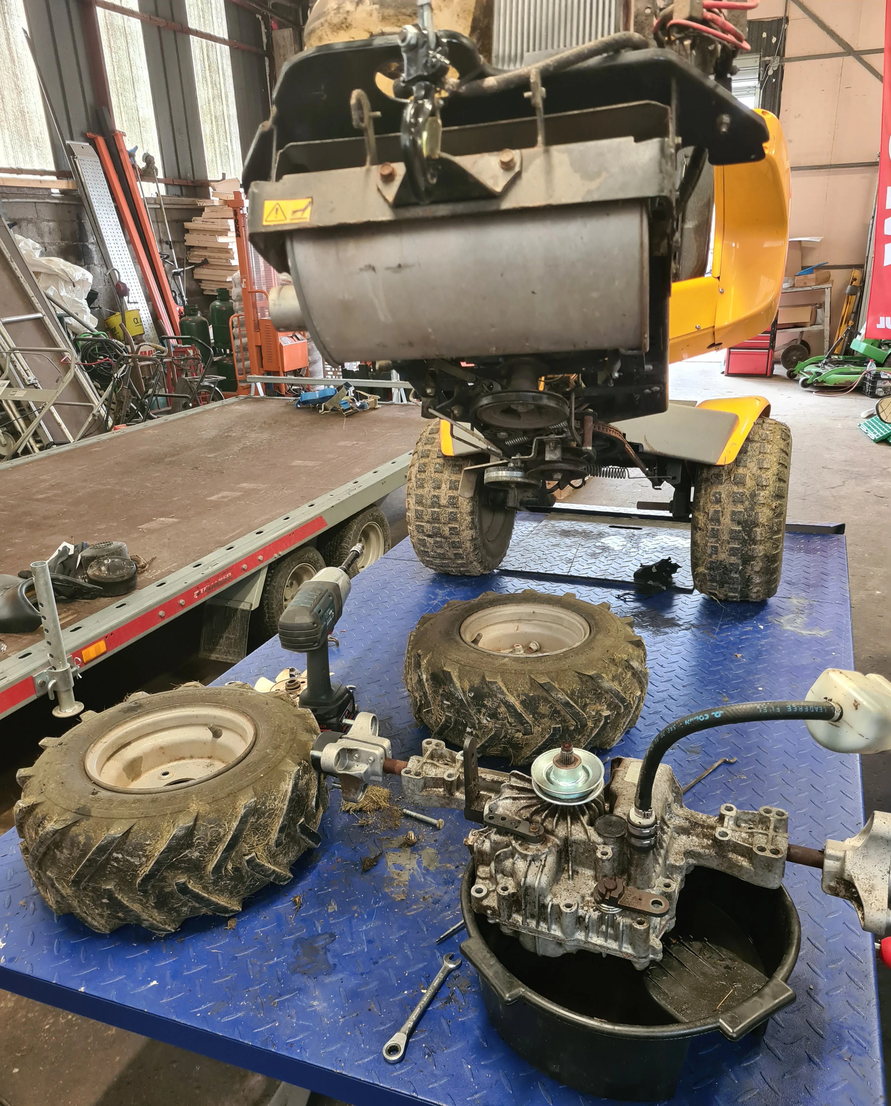 Atelier de réparation motoculture